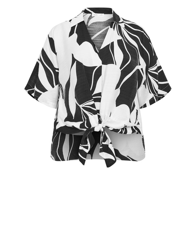 City Chic - Tie Print Shirt