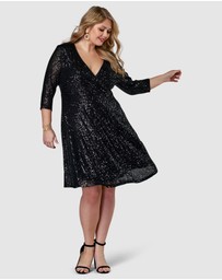 Pink Dusk by Curve Project - Are You Jelly Sequin Dress