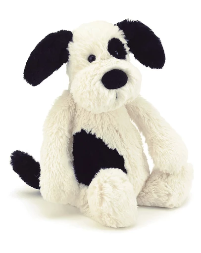 Jellycat - Bashful Black & Cream Puppy Little Small