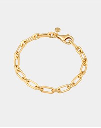 Elli Jewelry - Bracelet Women Basic Link Chain 925 Sterling Silver Gold Plated