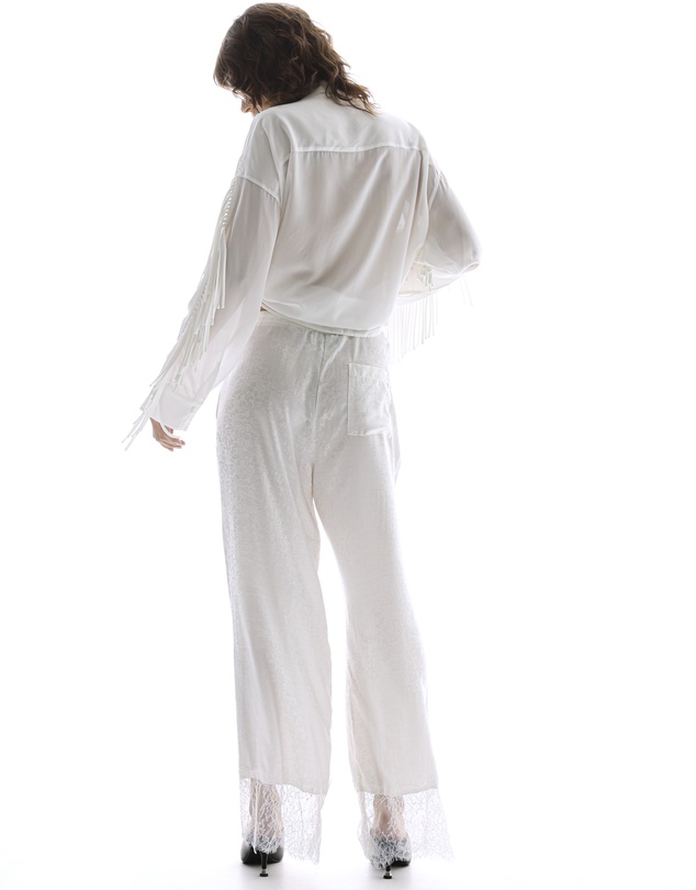 THE TALES - Frida Lace Hem Floral Pants