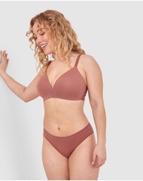 Bras N Things - NKD High Leg Brazilian Knicker - Mocha