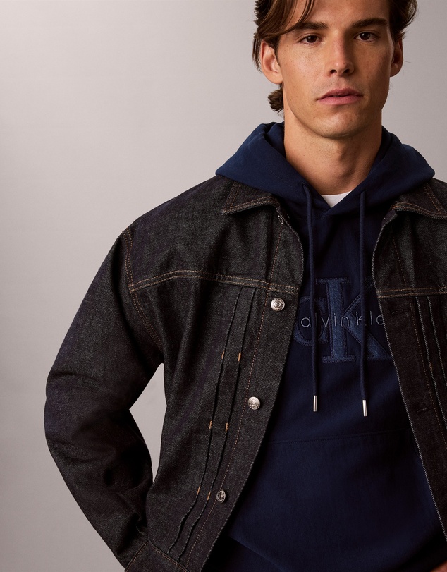 Calvin Klein Jeans - Premium Terry Denim Logo Hoodie