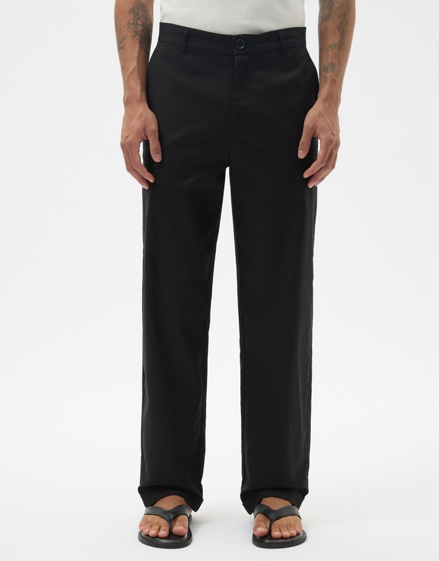 AERE - Straight Leg Linen Blend Pants