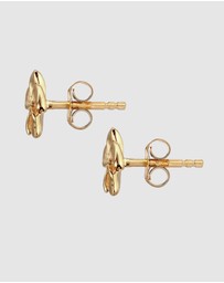 Elli Jewelry - Frangipani Stud Earrings in Gold-Plated 925 Sterling Silver