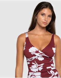 Nip Tuck Swim - Whispering Allure Louise Multifit Ruched Front Tankini Top