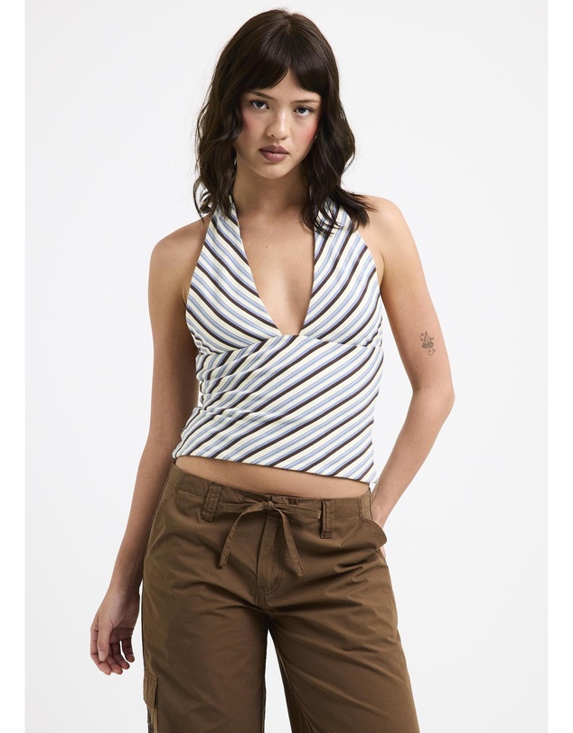 Insight - Danni Stripe Halter Top
