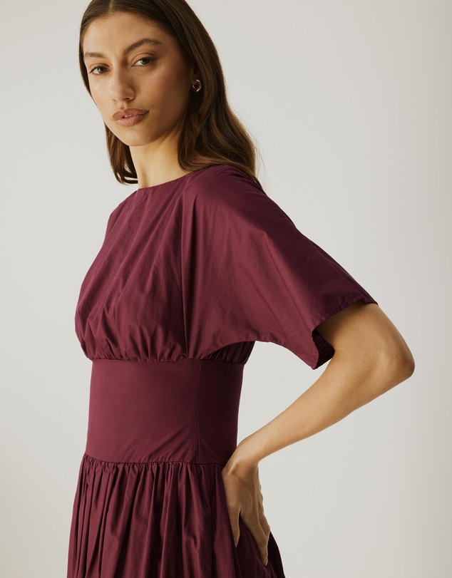 Atmos&Here - Nicky Cotton Poplin Midi Dress