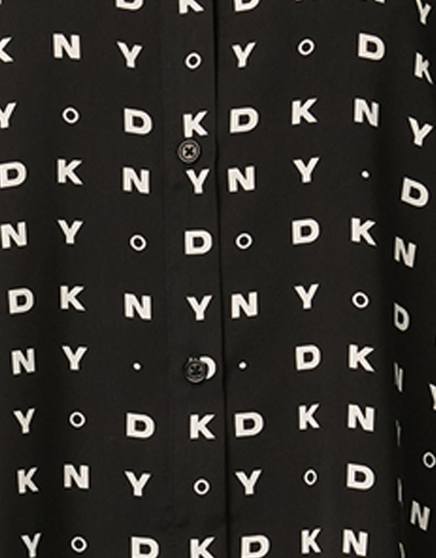 DKNY - Satin Button-Up Long Sleeve Long Pyjama Set