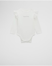 Country Road - Cotton Frill Rib Long Sleeve Bodysuit