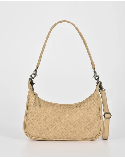 Cobb & Co - Hughes Woven Leather Shoulder Bag