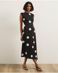 Atmos&Here - Ava Polka Dot Printed Midi Dress