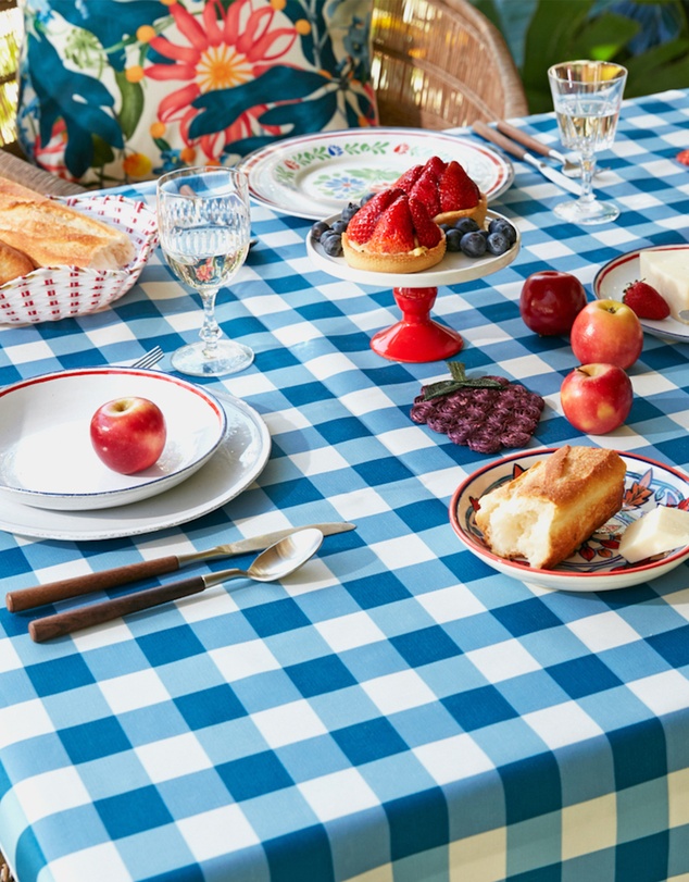 Basil Bangs - Indoor Outdoor Tablecloth