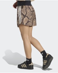 adidas Originals - SNAKE PRINT SATIN SHORTS Womens