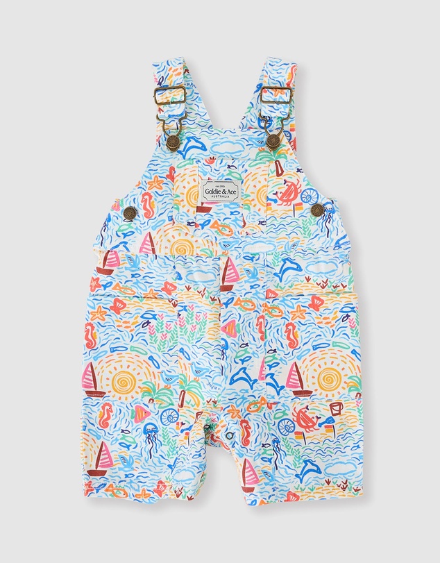 Goldie + Ace - Summer Bay James Pocket Overalls - Babies-Kids
