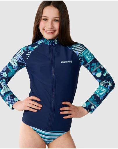 Rip Curl - Costa Del Sol Zip Rashie - Teens