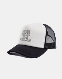 Fallen Footwear - Fallen Footwear Rwtf Hat Flat Visor Printed Logo - White/Black