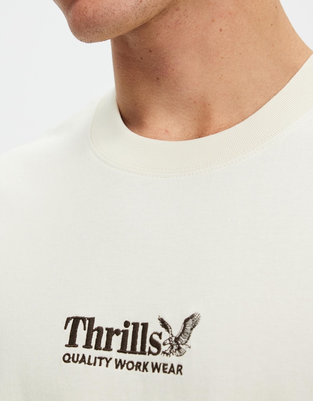 Thrills - Workwear Embro Box Fit Oversize Tee - ICONIC EXCLUSIVE