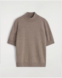 COS - Cashmere Mock-Neck T-Shirt