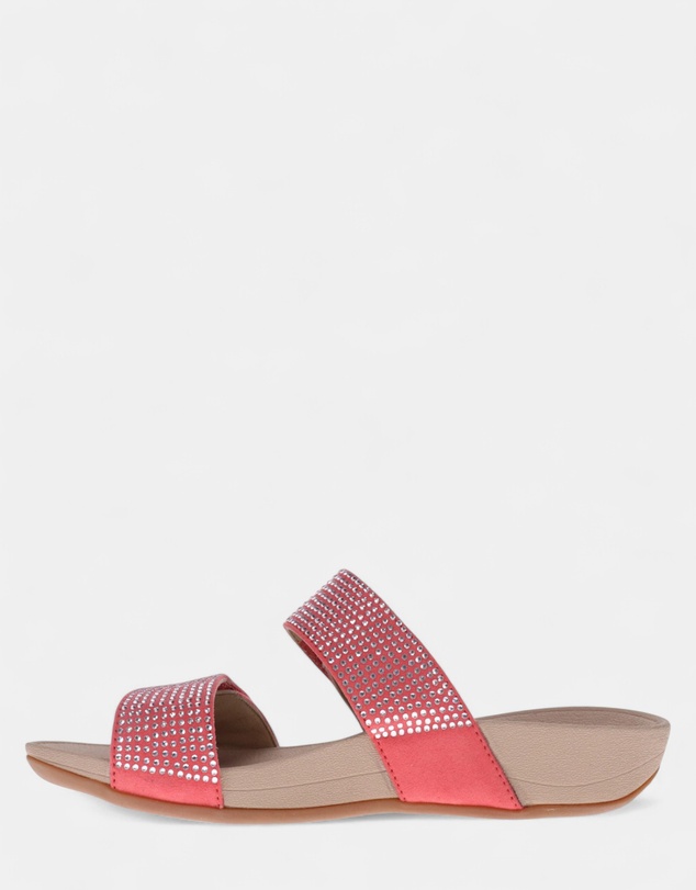 Mia Vita - Avoca Slide - Coral Rhinestone