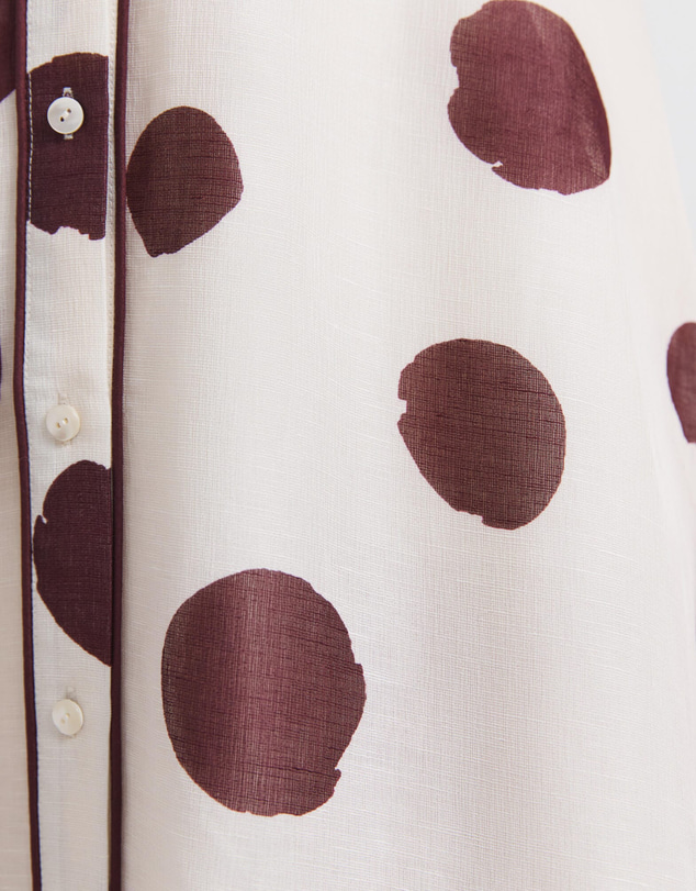 SABA - Dolcetto Silk Linen Midi Dress
