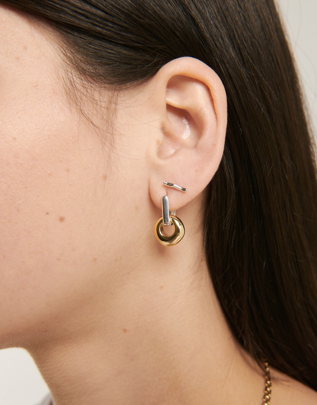 Brie Leon - Mini Bloq with Pebble Earrings