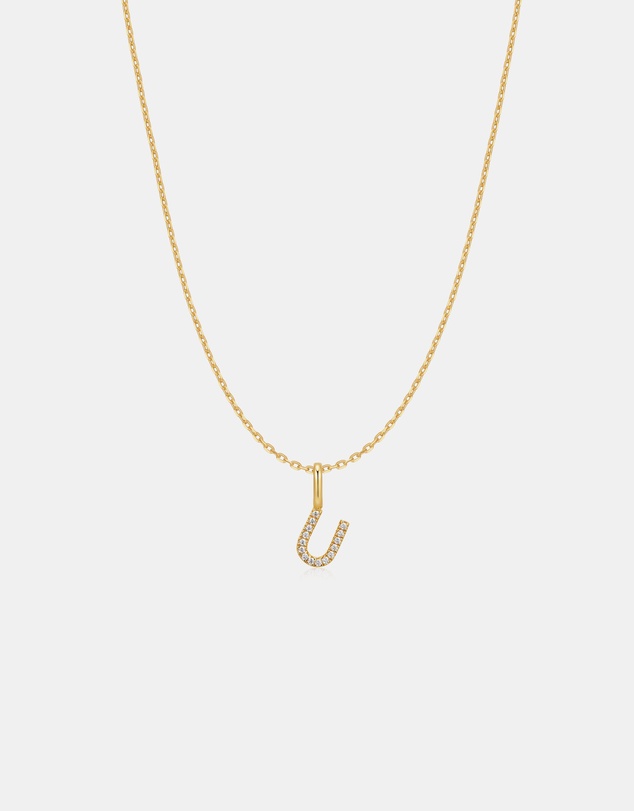 Ania Haie - Ania Haie Gold Letter U Initial Necklace