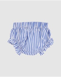 Fox & Finch - Summer Vacay Blue Stripe Bloomers - Babies-Kids
