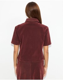 Dazie - Bailey Faux Suede Shirt
