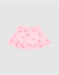 Fox & Finch - Summer Vacay Embroidered Skirt With Inbuilt Shorts - Babies-Kids
