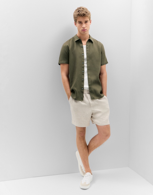 UNISON - Linen S/S Regular Fit Shirt