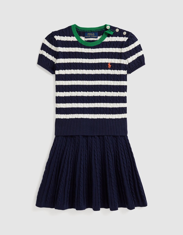 Polo Ralph Lauren - Striped Cotton Sweater & Skirt Set - Kids