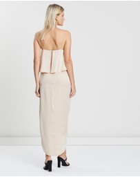 Shona Joy - Luxe Draped Cocktail Frill Dress