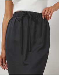 Atmos&Here - Tenley Linen Blend Midi Skirt