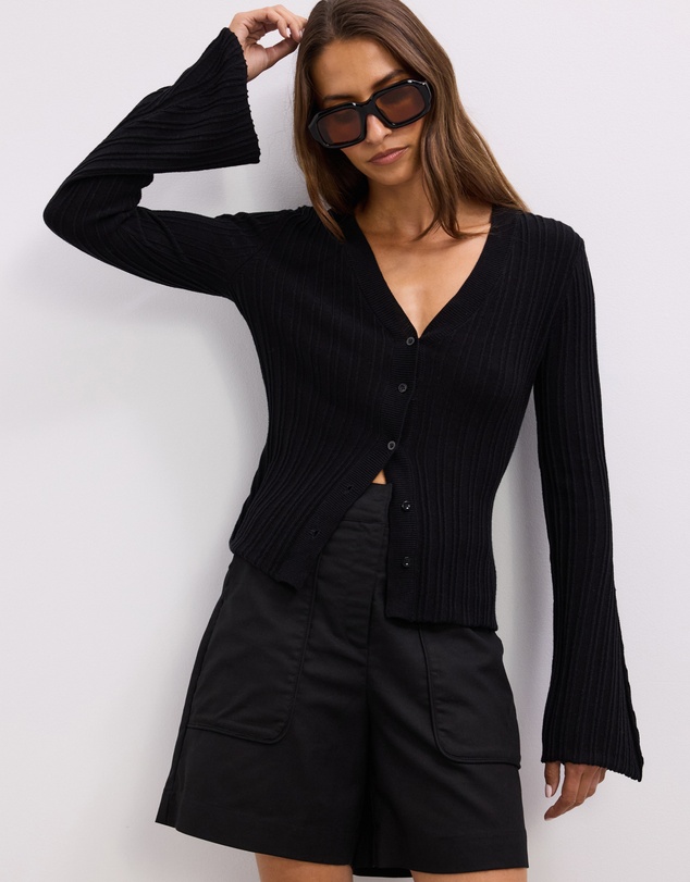 The Fated - Jamie Knit Flare Sleeve Top