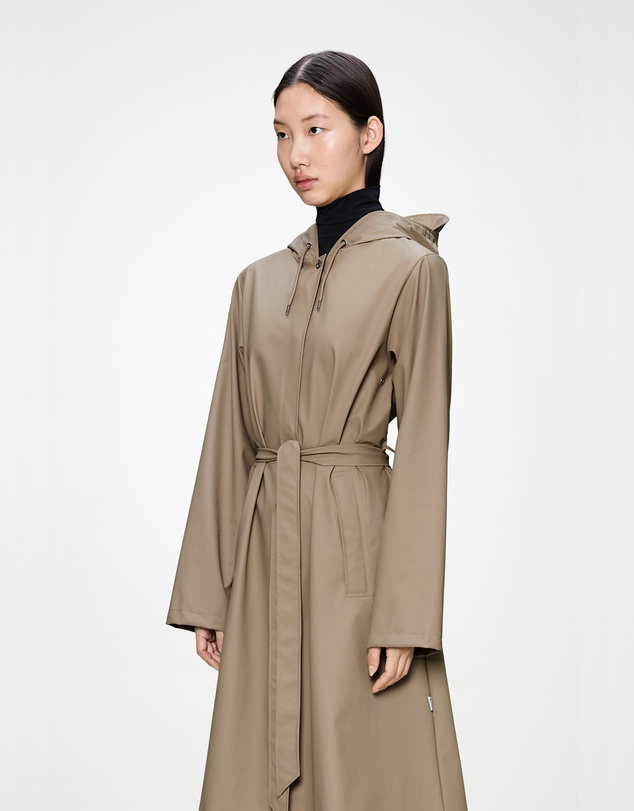 RAINS - A-Line Longer Women's Jacket Beige