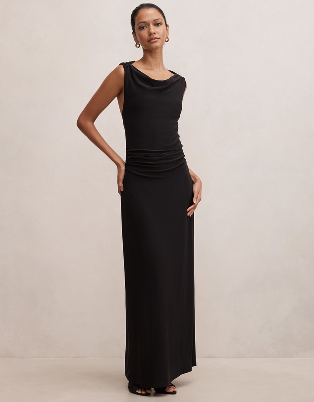 Forever New Petite - Jae Petite Bubble Back Hardware Maxi Dress