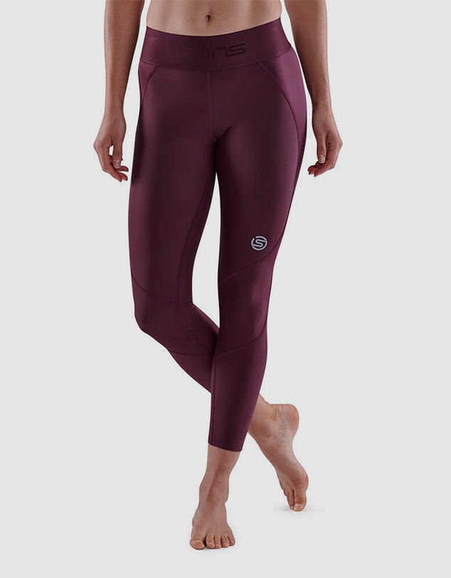 SKINS - SKINS Compression Series-3 Women's 7/8 Tights Activewear Burgundy