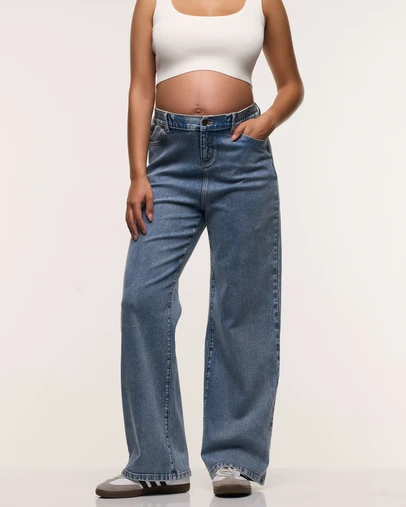Soon Maternity - Relaxed Wide Leg Jeans