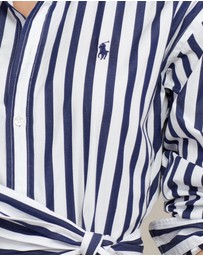 Polo Ralph Lauren - Belted Wide-Stripe Cotton Shirtdress
