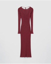 & Other Stories - Long-Sleeve Rib-Knit Midi Dress
