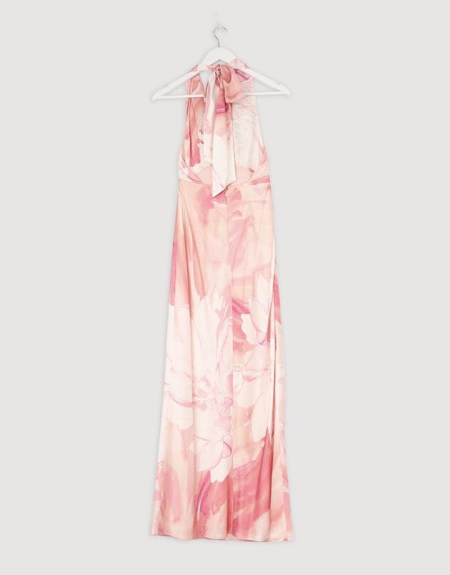Revibe - Repaired Shona Joy Roberts Halter Neck Maxi Dress - AU 6