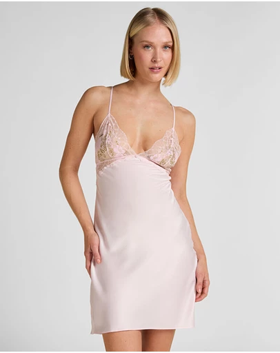 Hunkemoller - Miri Satin Lace Slipdress