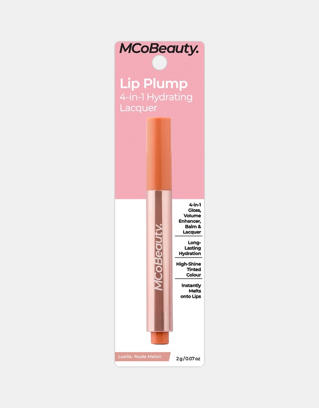 MCoBeauty - Lip Plump 4-in-1 Hydrating Lacquer - Luella (Nude Melon)