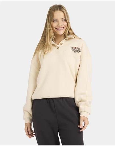 Billabong - Womens Classic Vibes Button Down Fleece Jumper