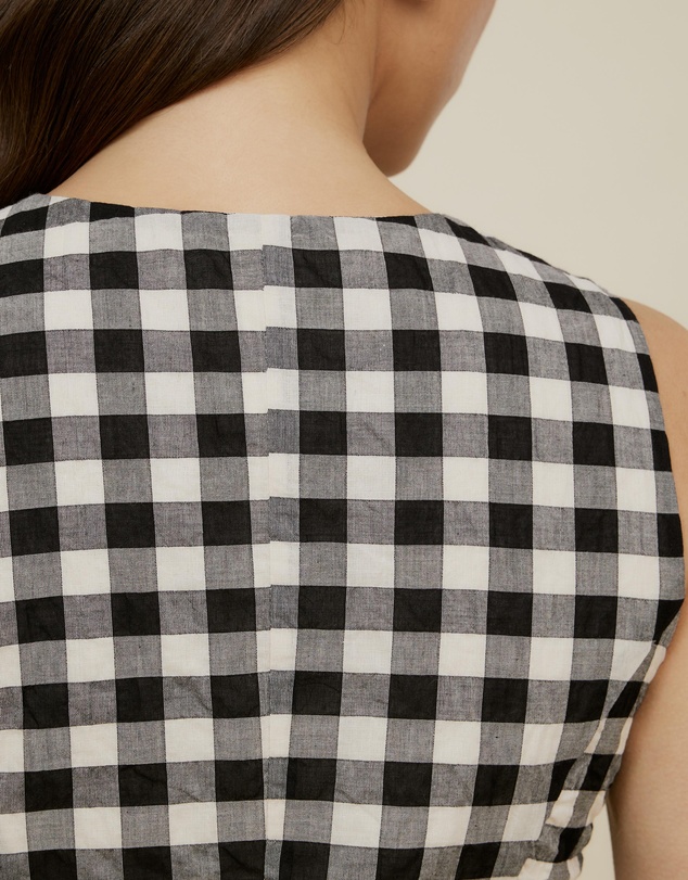 The Fated - Lorne Check Button Dress