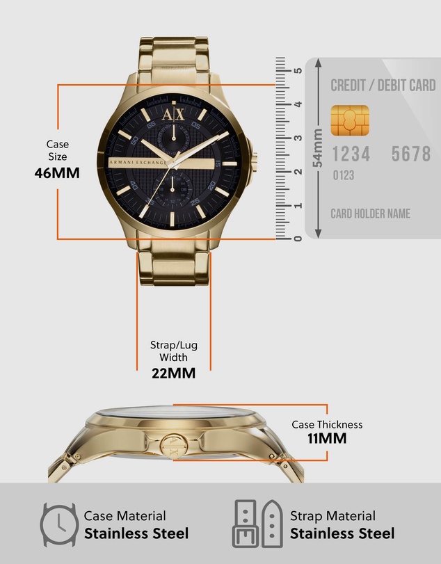 Armani Exchange - Armani Exchange Gold Watch AX2122
