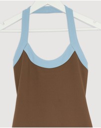 Revibe - Repaired BY JOHNNY. Colette Halter Midi Dress - AU 8