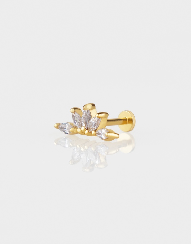 Wanderlust + Co - Sunrays Gold Flat Back Earring