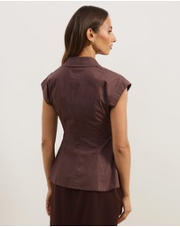 Atmos&Here - Ilyra Cap Sleeve Shirt